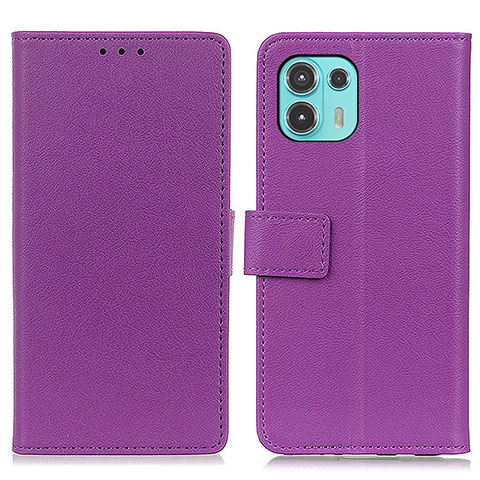 Funda de Cuero Cartera con Soporte Carcasa M08L para Motorola Moto Edge 20 Lite 5G Morado