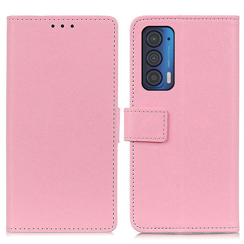 Funda de Cuero Cartera con Soporte Carcasa M08L para Motorola Moto Edge (2021) 5G Rosa