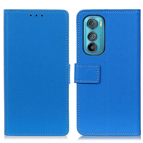 Funda de Cuero Cartera con Soporte Carcasa M08L para Motorola Moto Edge 30 5G Azul