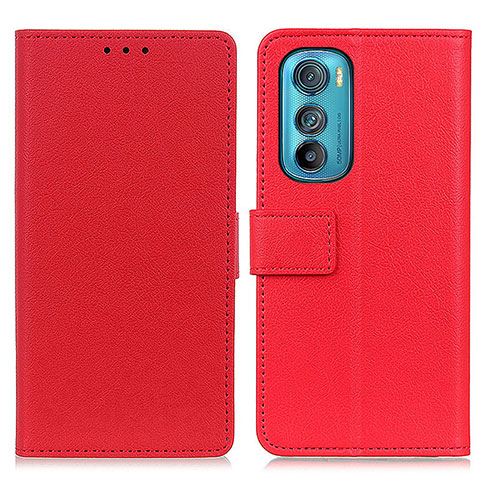 Funda de Cuero Cartera con Soporte Carcasa M08L para Motorola Moto Edge 30 5G Rojo