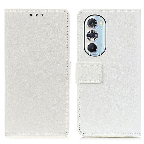 Funda de Cuero Cartera con Soporte Carcasa M08L para Motorola Moto Edge 30 Pro 5G Blanco