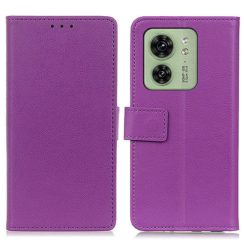 Funda de Cuero Cartera con Soporte Carcasa M08L para Motorola Moto Edge 40 5G Morado