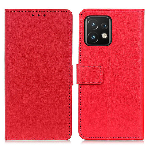 Funda de Cuero Cartera con Soporte Carcasa M08L para Motorola Moto Edge 40 Pro 5G Rojo