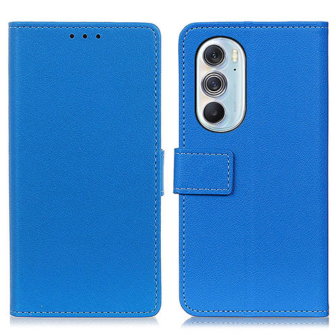 Funda de Cuero Cartera con Soporte Carcasa M08L para Motorola Moto Edge Plus (2022) 5G Azul