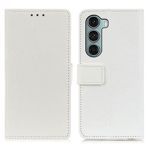 Funda de Cuero Cartera con Soporte Carcasa M08L para Motorola Moto Edge S30 5G Blanco