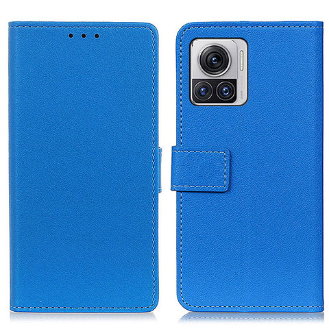 Funda de Cuero Cartera con Soporte Carcasa M08L para Motorola Moto Edge X30 Pro 5G Azul