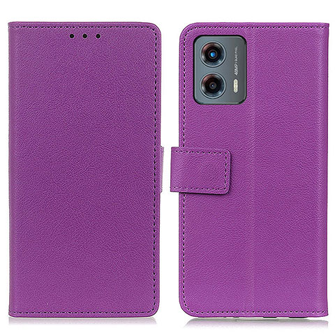 Funda de Cuero Cartera con Soporte Carcasa M08L para Motorola Moto G 5G (2023) Morado