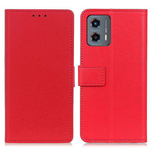 Funda de Cuero Cartera con Soporte Carcasa M08L para Motorola Moto G 5G (2023) Rojo