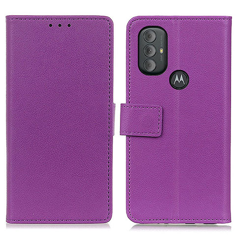 Funda de Cuero Cartera con Soporte Carcasa M08L para Motorola Moto G Play (2023) Morado