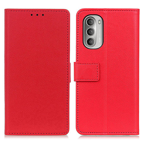 Funda de Cuero Cartera con Soporte Carcasa M08L para Motorola Moto G Stylus (2022) 4G Rojo