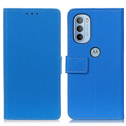 Funda de Cuero Cartera con Soporte Carcasa M08L para Motorola Moto G31 Azul