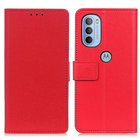 Funda de Cuero Cartera con Soporte Carcasa M08L para Motorola Moto G31 Rojo