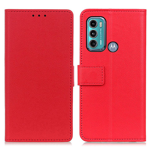 Funda de Cuero Cartera con Soporte Carcasa M08L para Motorola Moto G40 Fusion Rojo