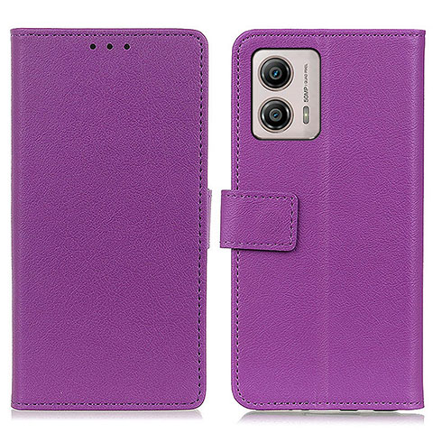 Funda de Cuero Cartera con Soporte Carcasa M08L para Motorola Moto G53 5G Morado