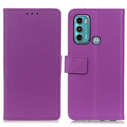 Funda de Cuero Cartera con Soporte Carcasa M08L para Motorola Moto G60 Morado