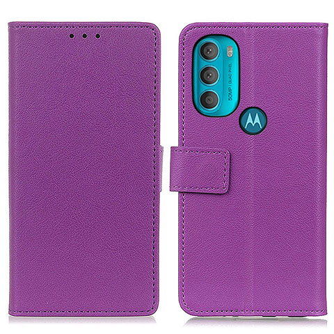 Funda de Cuero Cartera con Soporte Carcasa M08L para Motorola Moto G71 5G Morado