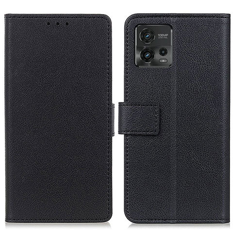 Funda de Cuero Cartera con Soporte Carcasa M08L para Motorola Moto G72 Negro