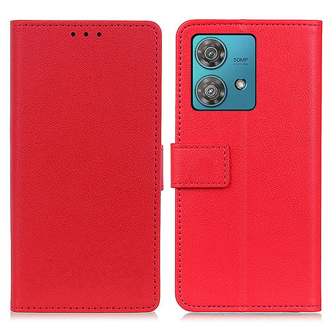 Funda de Cuero Cartera con Soporte Carcasa M08L para Motorola Moto G84 5G Rojo