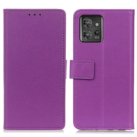 Funda de Cuero Cartera con Soporte Carcasa M08L para Motorola ThinkPhone 5G Morado