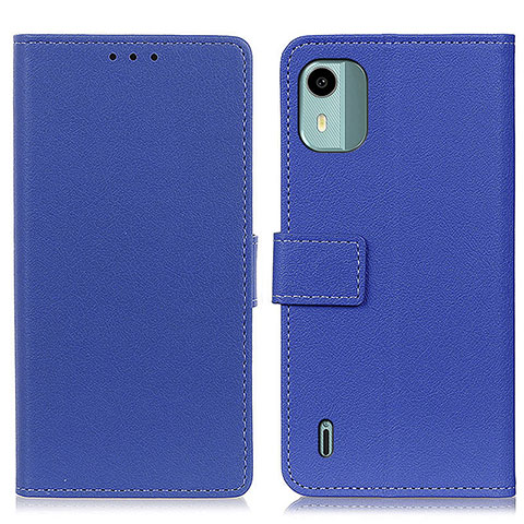 Funda de Cuero Cartera con Soporte Carcasa M08L para Nokia C12 Azul