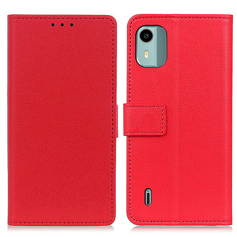 Funda de Cuero Cartera con Soporte Carcasa M08L para Nokia C12 Pro Rojo