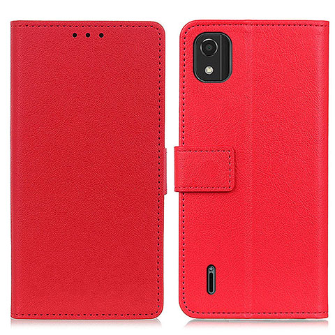 Funda de Cuero Cartera con Soporte Carcasa M08L para Nokia C2 2nd Edition Rojo