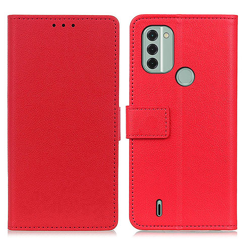 Funda de Cuero Cartera con Soporte Carcasa M08L para Nokia C31 Rojo