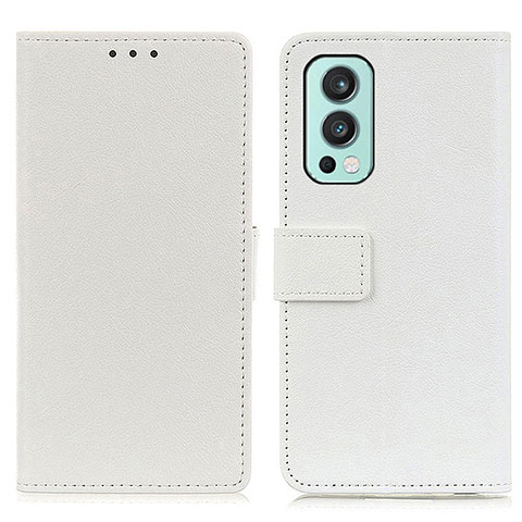 Funda de Cuero Cartera con Soporte Carcasa M08L para OnePlus Nord 2 5G Blanco