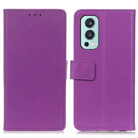 Funda de Cuero Cartera con Soporte Carcasa M08L para OnePlus Nord 2 5G Morado