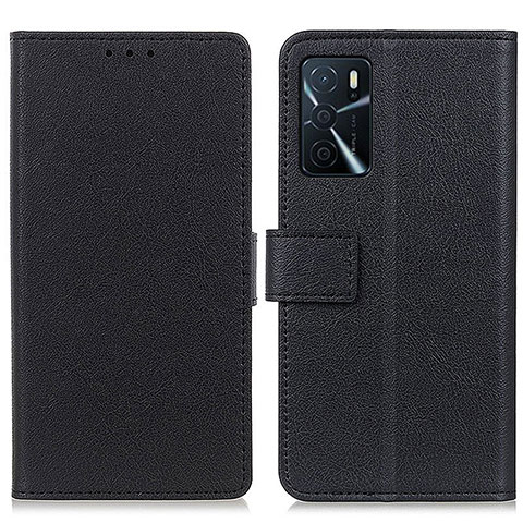 Funda de Cuero Cartera con Soporte Carcasa M08L para Oppo A16 Negro