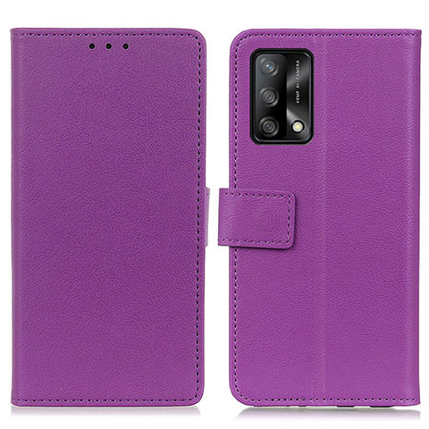 Funda de Cuero Cartera con Soporte Carcasa M08L para Oppo F19 Morado