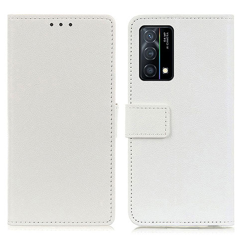 Funda de Cuero Cartera con Soporte Carcasa M08L para Oppo K9 5G Blanco