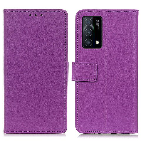 Funda de Cuero Cartera con Soporte Carcasa M08L para Oppo K9 5G Morado