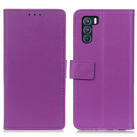 Funda de Cuero Cartera con Soporte Carcasa M08L para Oppo K9 Pro 5G Morado