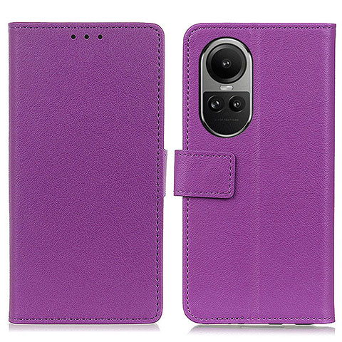 Funda de Cuero Cartera con Soporte Carcasa M08L para Oppo Reno10 5G Morado