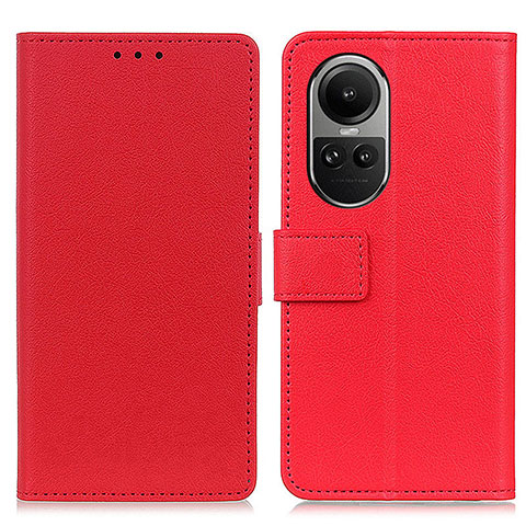 Funda de Cuero Cartera con Soporte Carcasa M08L para Oppo Reno10 5G Rojo