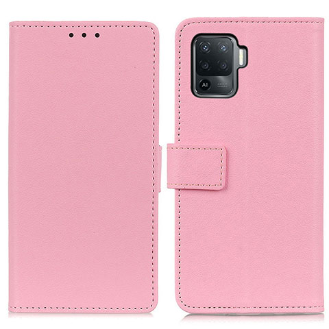 Funda de Cuero Cartera con Soporte Carcasa M08L para Oppo Reno5 Lite Rosa