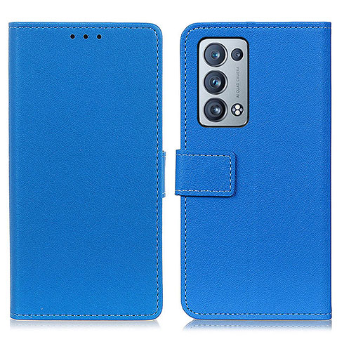 Funda de Cuero Cartera con Soporte Carcasa M08L para Oppo Reno6 Pro 5G Azul