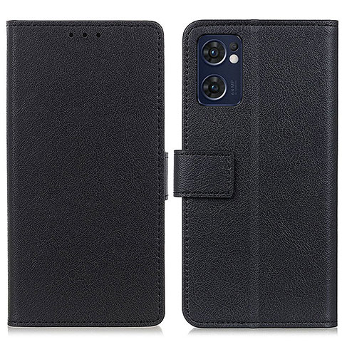 Funda de Cuero Cartera con Soporte Carcasa M08L para Oppo Reno7 5G Negro