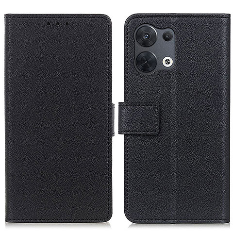 Funda de Cuero Cartera con Soporte Carcasa M08L para Oppo Reno8 5G Negro