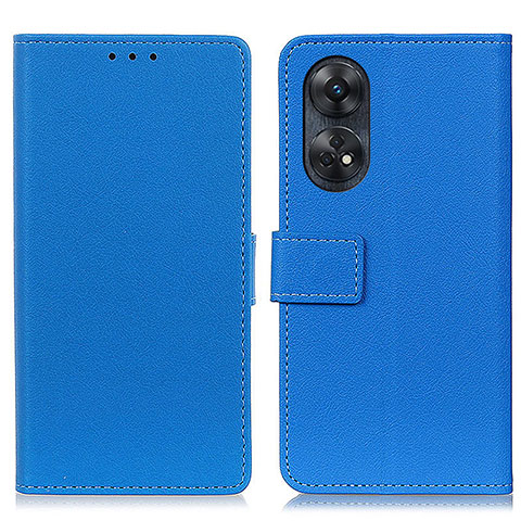 Funda de Cuero Cartera con Soporte Carcasa M08L para Oppo Reno8 T 4G Azul