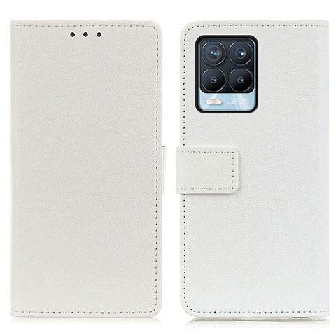 Funda de Cuero Cartera con Soporte Carcasa M08L para Realme 8 4G Blanco