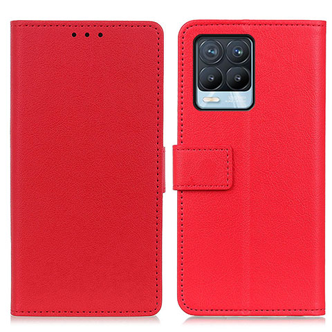 Funda de Cuero Cartera con Soporte Carcasa M08L para Realme 8 4G Rojo