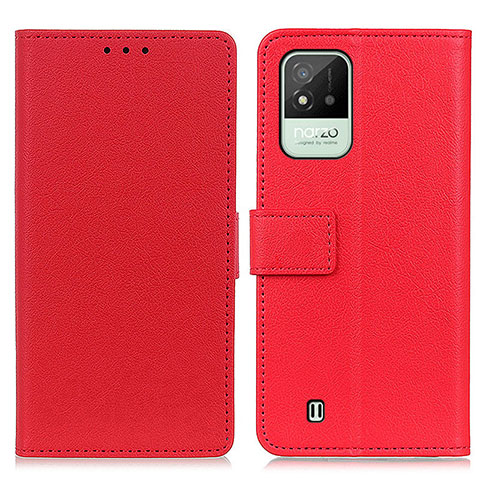 Funda de Cuero Cartera con Soporte Carcasa M08L para Realme C11 (2021) Rojo