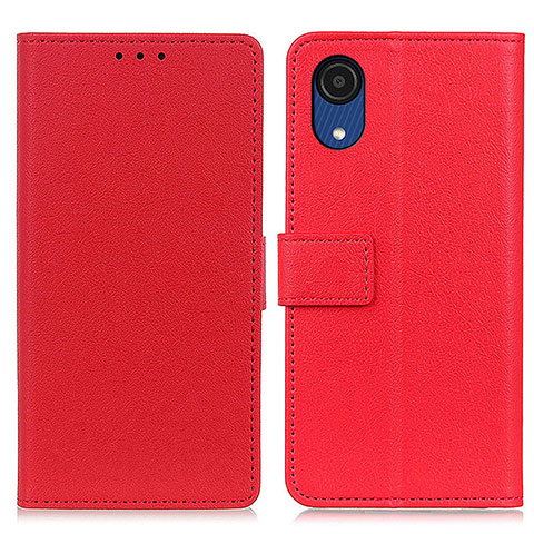 Funda de Cuero Cartera con Soporte Carcasa M08L para Samsung Galaxy A03 Core Rojo