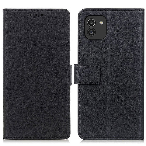 Funda de Cuero Cartera con Soporte Carcasa M08L para Samsung Galaxy A03 Negro