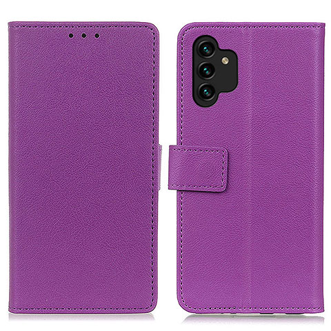 Funda de Cuero Cartera con Soporte Carcasa M08L para Samsung Galaxy A04s Morado