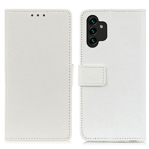 Funda de Cuero Cartera con Soporte Carcasa M08L para Samsung Galaxy A13 4G Blanco