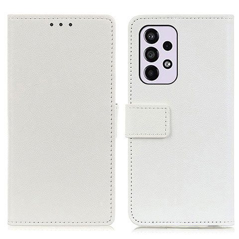 Funda de Cuero Cartera con Soporte Carcasa M08L para Samsung Galaxy A33 5G Blanco