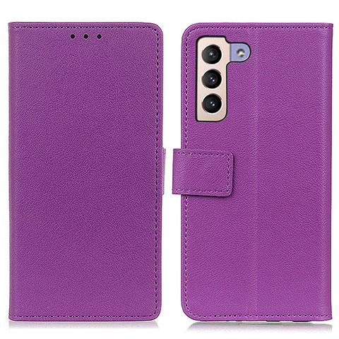 Funda de Cuero Cartera con Soporte Carcasa M08L para Samsung Galaxy S22 5G Morado